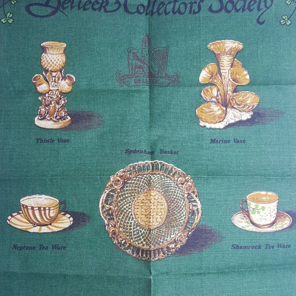 Belleck Collectors Society Fingal Linen Made in Ireland Tea Dish Towel 19 x 30